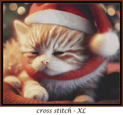 Christmas Kitty - Ginger patterns are expertly created from art by Dorothe (Darkmoon_Art) under Public Domain CC0 license Christmas Kitty - Ginger is a cute seasonal cat pattern