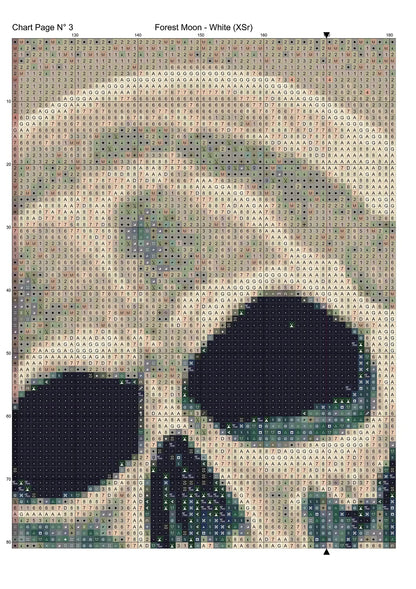 Forest Moon - White patterns are expertly created from art by Marcia Figg (warlikeone) under Public Domain CC0 license Forest Moon - White is a fantasy death pattern that comes as a full coverage pattern with no back-stitching.