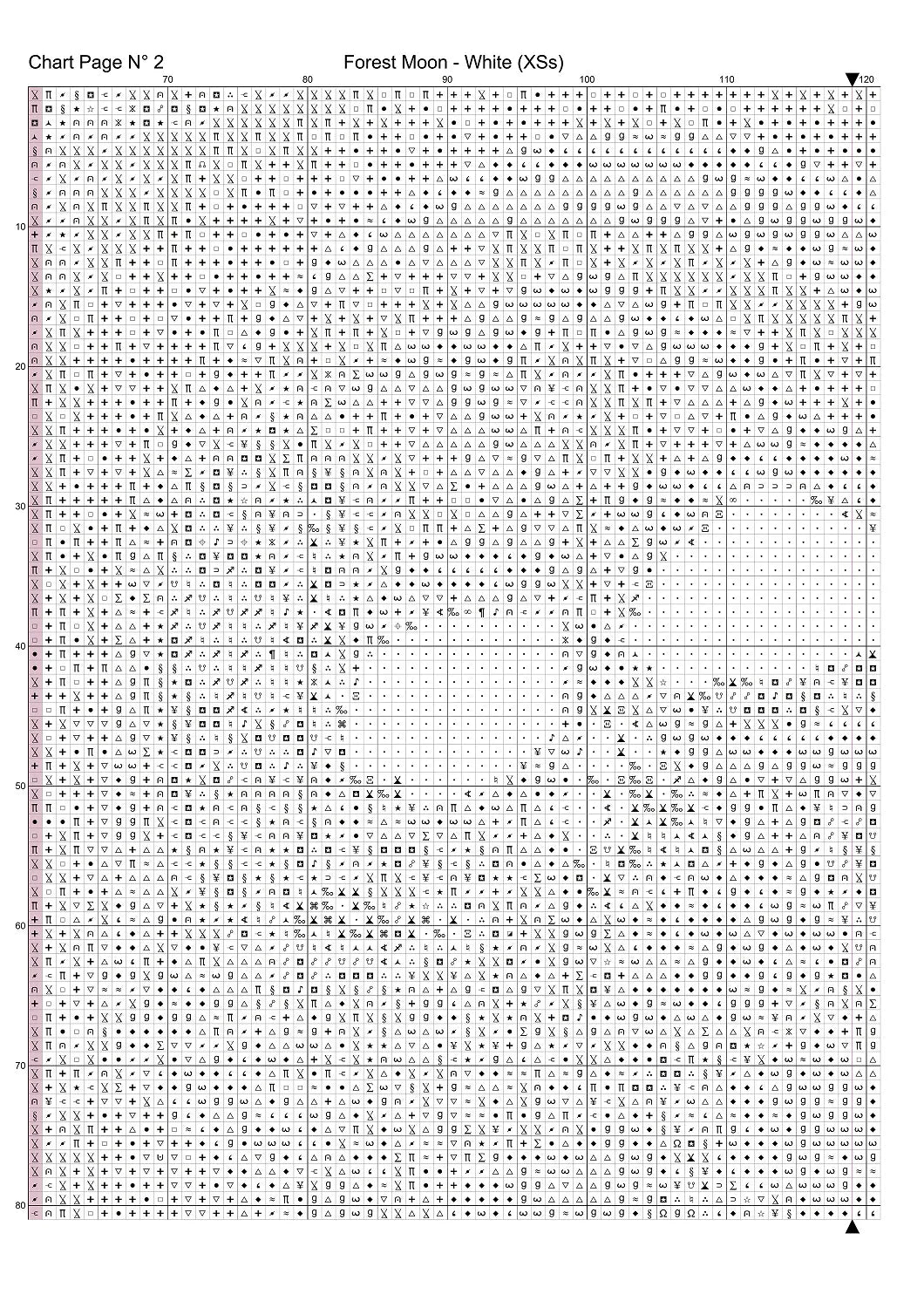 Forest Moon - White patterns are expertly created from art by Marcia Figg (warlikeone) under Public Domain CC0 license Forest Moon - White is a fantasy death pattern that comes as a full coverage pattern with no back-stitching.