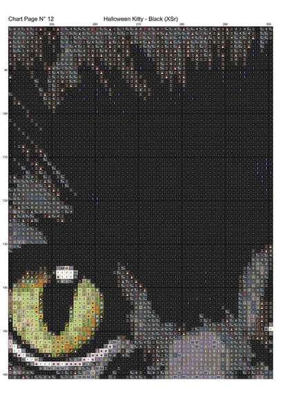 Halloween Kitty - Black patterns are expertly created from art by DC Williams under Public Domain CC0 license Halloween Kitty - Black is a cute seasonal cat pattern
