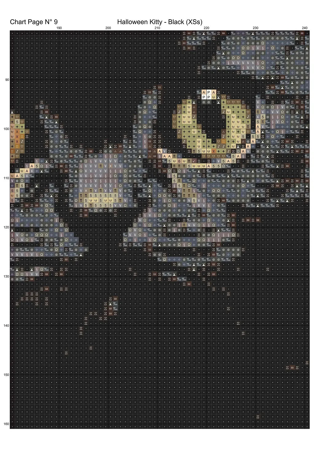 Halloween Kitty - Black patterns are expertly created from art by DC Williams under Public Domain CC0 license Halloween Kitty - Black is a cute seasonal cat pattern