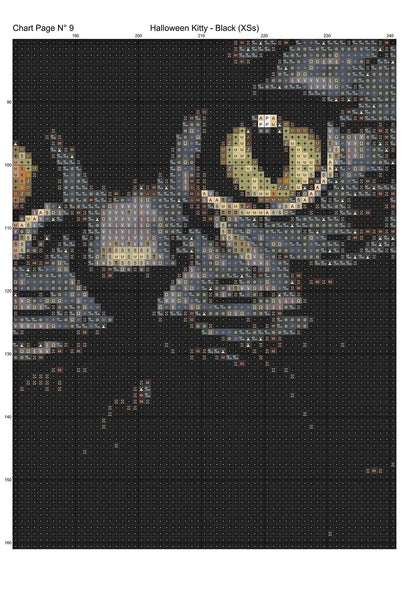 Halloween Kitty - Black patterns are expertly created from art by DC Williams under Public Domain CC0 license Halloween Kitty - Black is a cute seasonal cat pattern