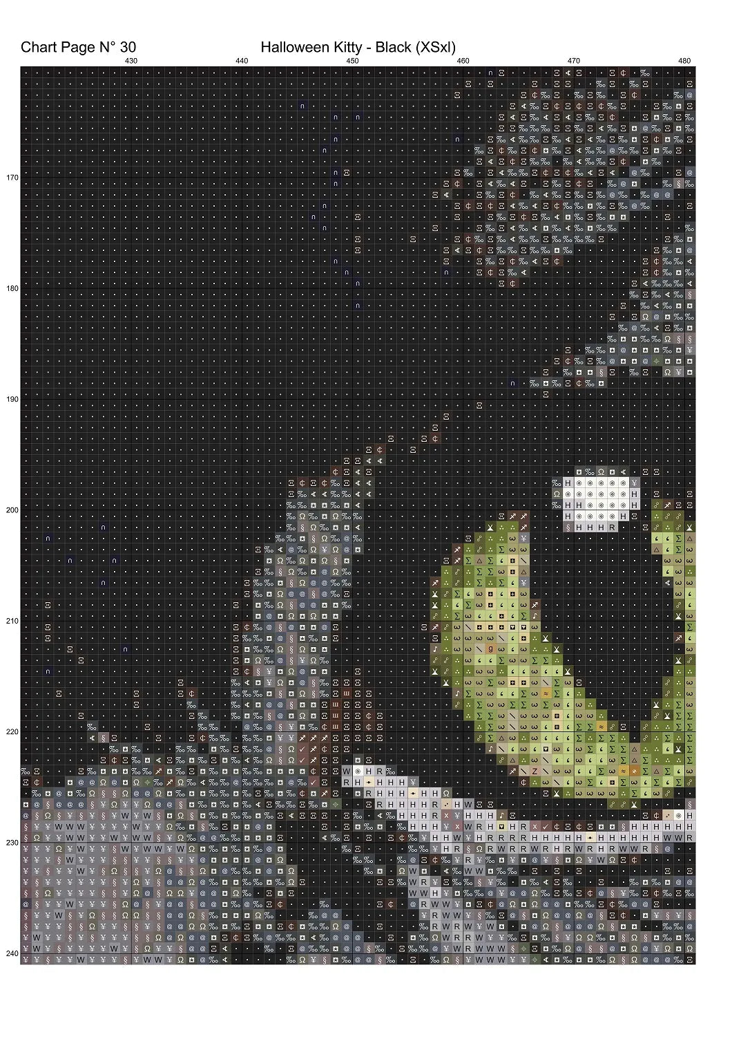 Halloween Kitty - Black patterns are expertly created from art by DC Williams under Public Domain CC0 license Halloween Kitty - Black is a cute seasonal cat pattern