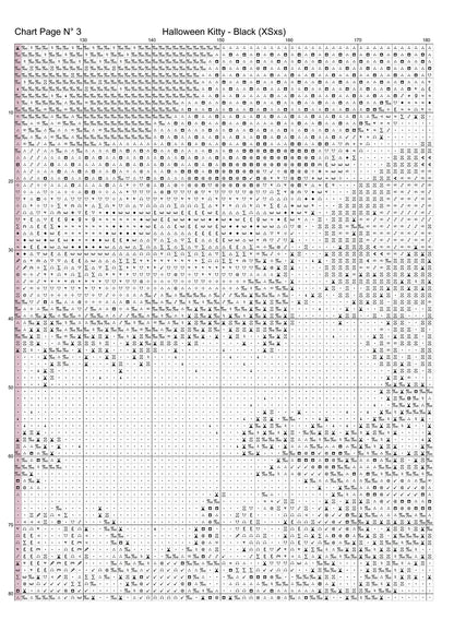 Halloween Kitty - Black patterns are expertly created from art by DC Williams under Public Domain CC0 license Halloween Kitty - Black is a cute seasonal cat pattern