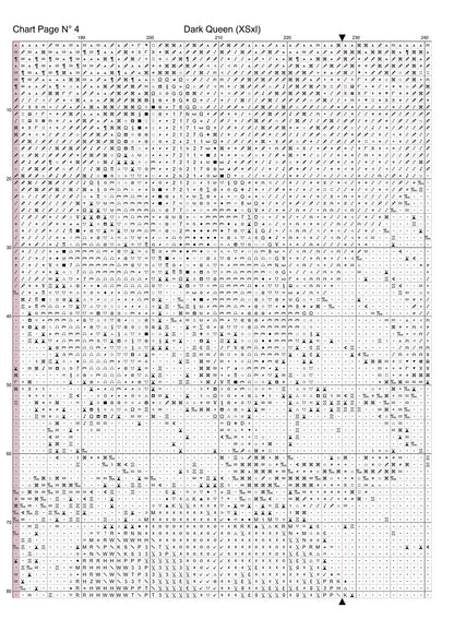 Dark Queen patterns are expertly created from art by 1tamara2 under Public Domain CC3 license Dark Queen is a fantastic gothic fantasy pattern that comes as a full coverage pattern with no back-stitching. Additionally, Dark Queen is available in 3 different design sizes - cross stitch small, regular & XL Each sale includes both B&W and colour charts