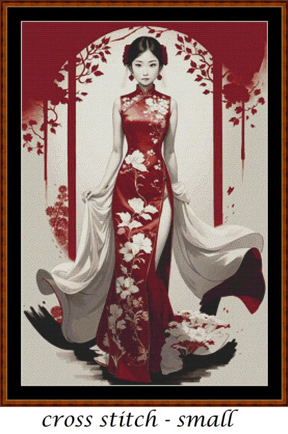 Japanese Princess patterns are expertly created from art by 1tamara2 under Public Domain CC3 license