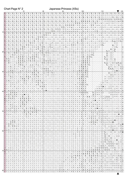 Japanese Princess patterns are expertly created from art by 1tamara2 under Public Domain CC3 license
