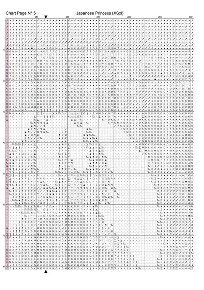 Japanese Princess patterns are expertly created from art by 1tamara2 under Public Domain CC3 license