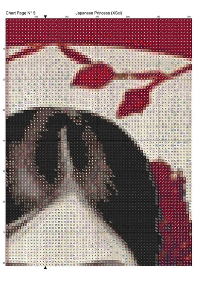 Japanese Princess patterns are expertly created from art by 1tamara2 under Public Domain CC3 license