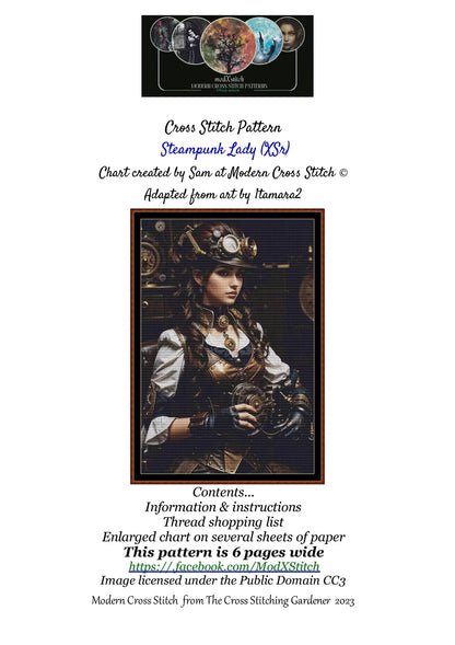 Steampunk Lady patterns are expertly created from art by 1tamara2 under Public Domain CC3 license