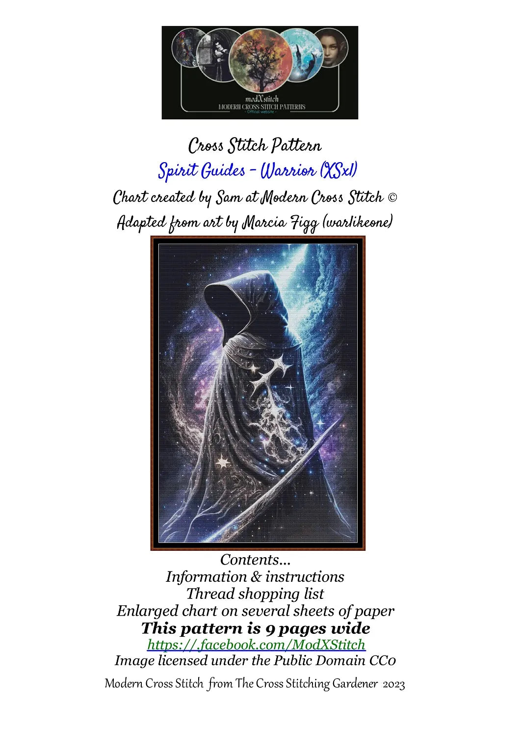 Spirit Guides - Warrioress patterns are expertly created from art by Marcia Figg (warlikeone) under Public Domain CC0 license