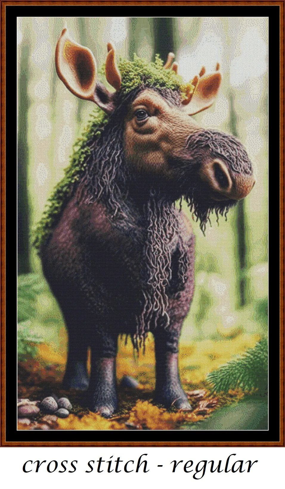 Forest Creatures - Moose patterns are expertly created from art by Alan Frijins under Public Domain CC0 license