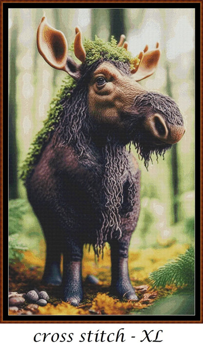 Forest Creatures - Moose patterns are expertly created from art by Alan Frijins under Public Domain CC0 license