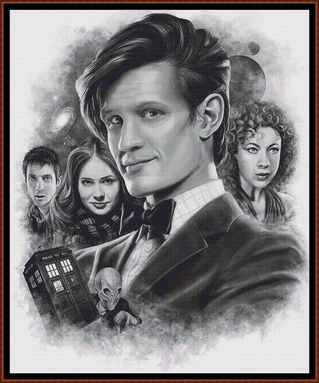 Expertly created cross stitch by Sam,  No 11 - Matt Smith Doctor Who cross stitch patterns.