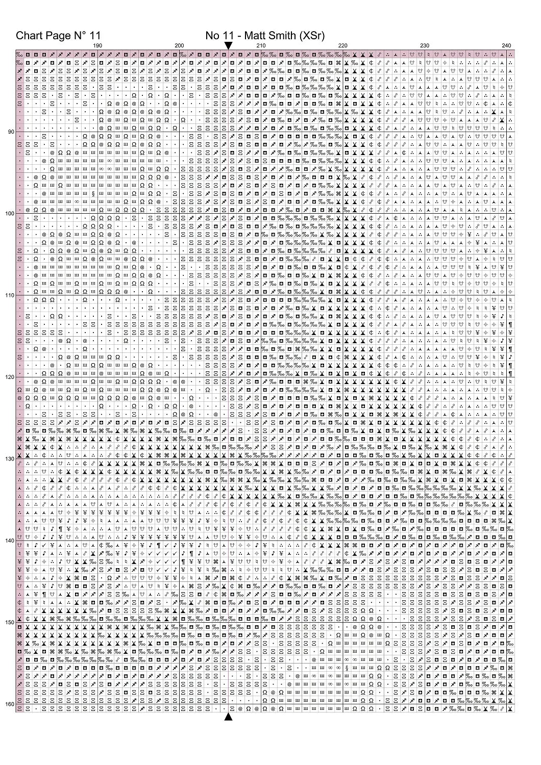 Expertly created cross stitch by Sam,  No 11 - Matt Smith Doctor Who cross stitch patterns.
