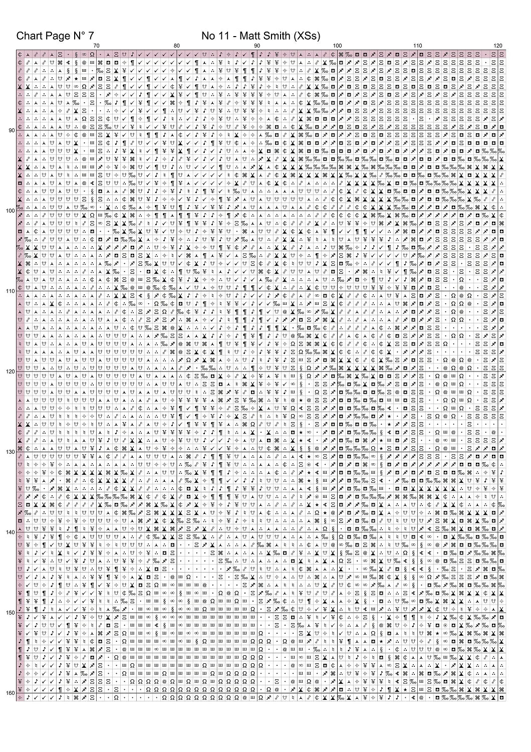 Expertly created cross stitch by Sam,  No 11 - Matt Smith Doctor Who cross stitch patterns.