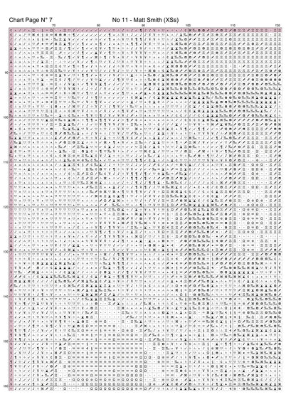 Expertly created cross stitch by Sam,  No 11 - Matt Smith Doctor Who cross stitch patterns.