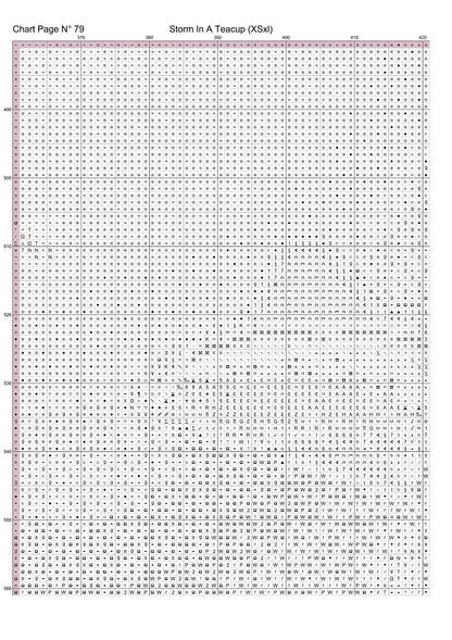 Expertly created from art by Bilal Bashir, under Public Domain CC0 license, Storm In A Teacup cross stitch patterns.