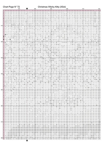 Expertly created from art by Bilal Bashir, under Public Domain CC0 license, Christmas Witchy Kitty cross stitch patterns.