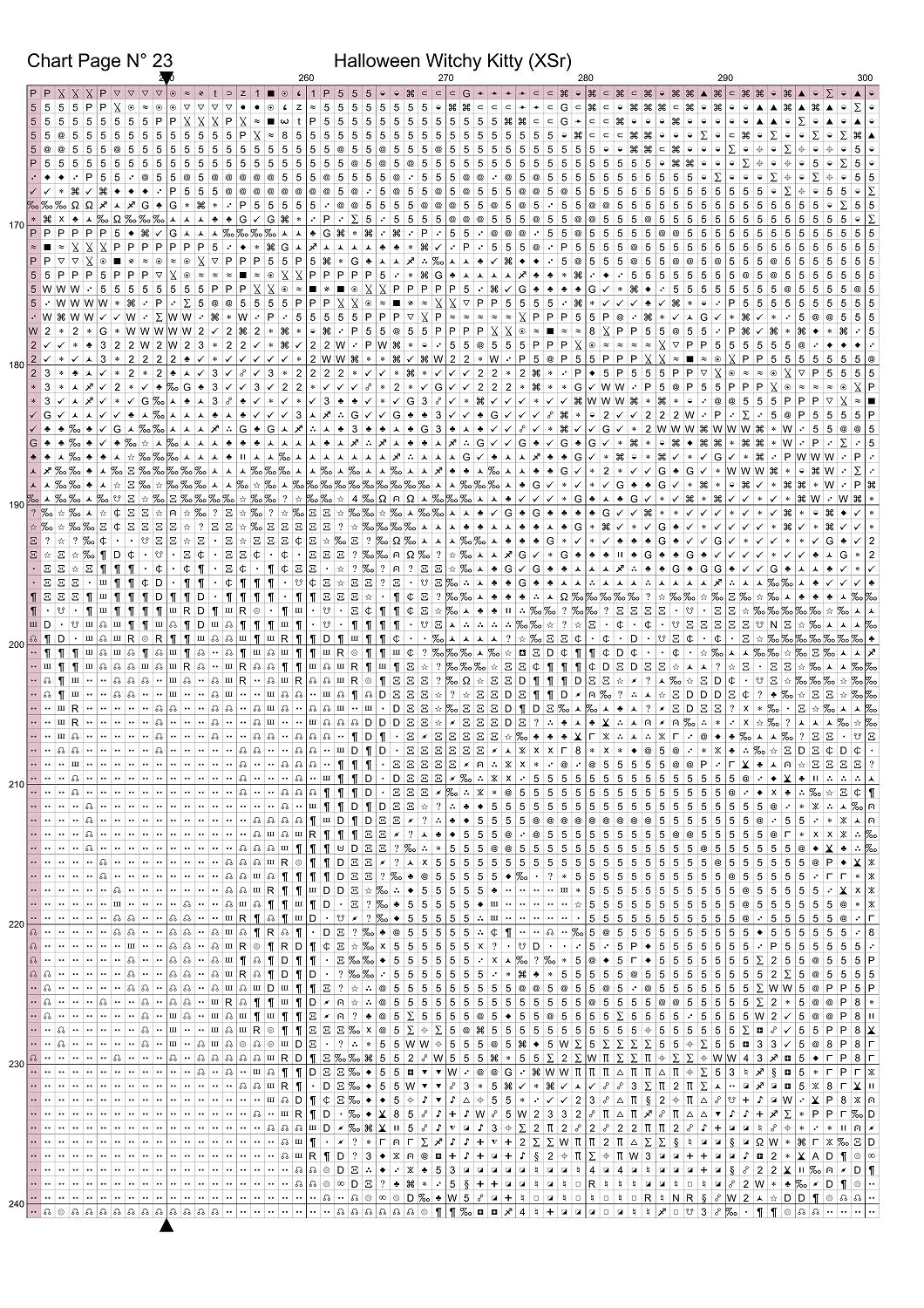 Expertly created from art by Bilal Bashir, under Public Domain CC0 license, Halloween Witchy Kitty cross stitch patterns.