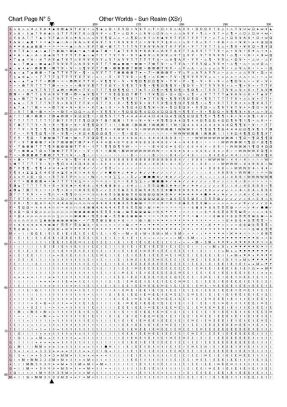 Expertly created from art by Alan Frijins, under Public Domain CC0 license, Other Worlds - Sun Realm cross stitch patterns.