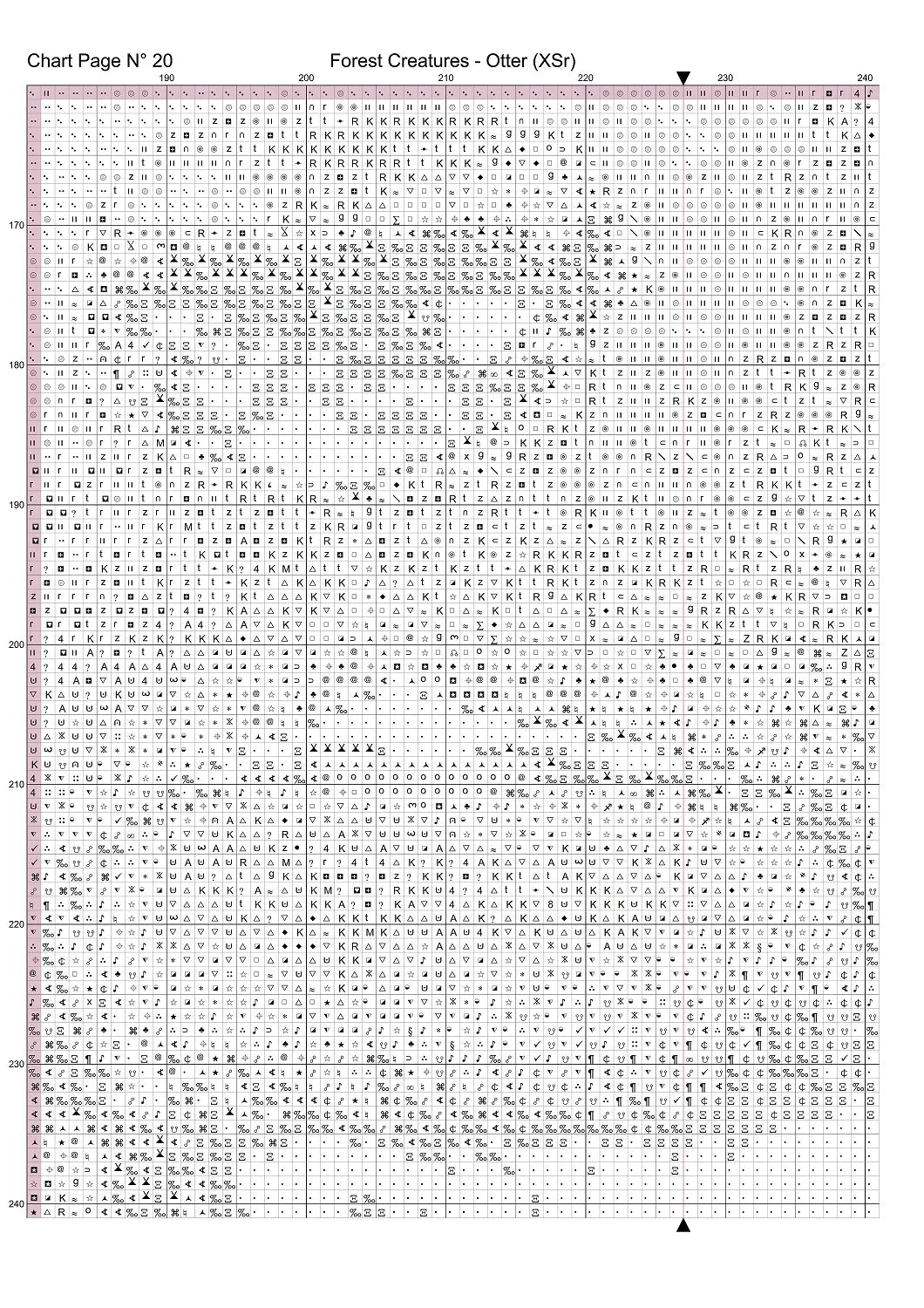 Expertly created from art by Alan Frijins, under Public Domain CC0 license, Forest Creatures - Otter cross stitch patterns.