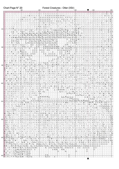 Expertly created from art by Alan Frijins, under Public Domain CC0 license, Forest Creatures - Otter cross stitch patterns.