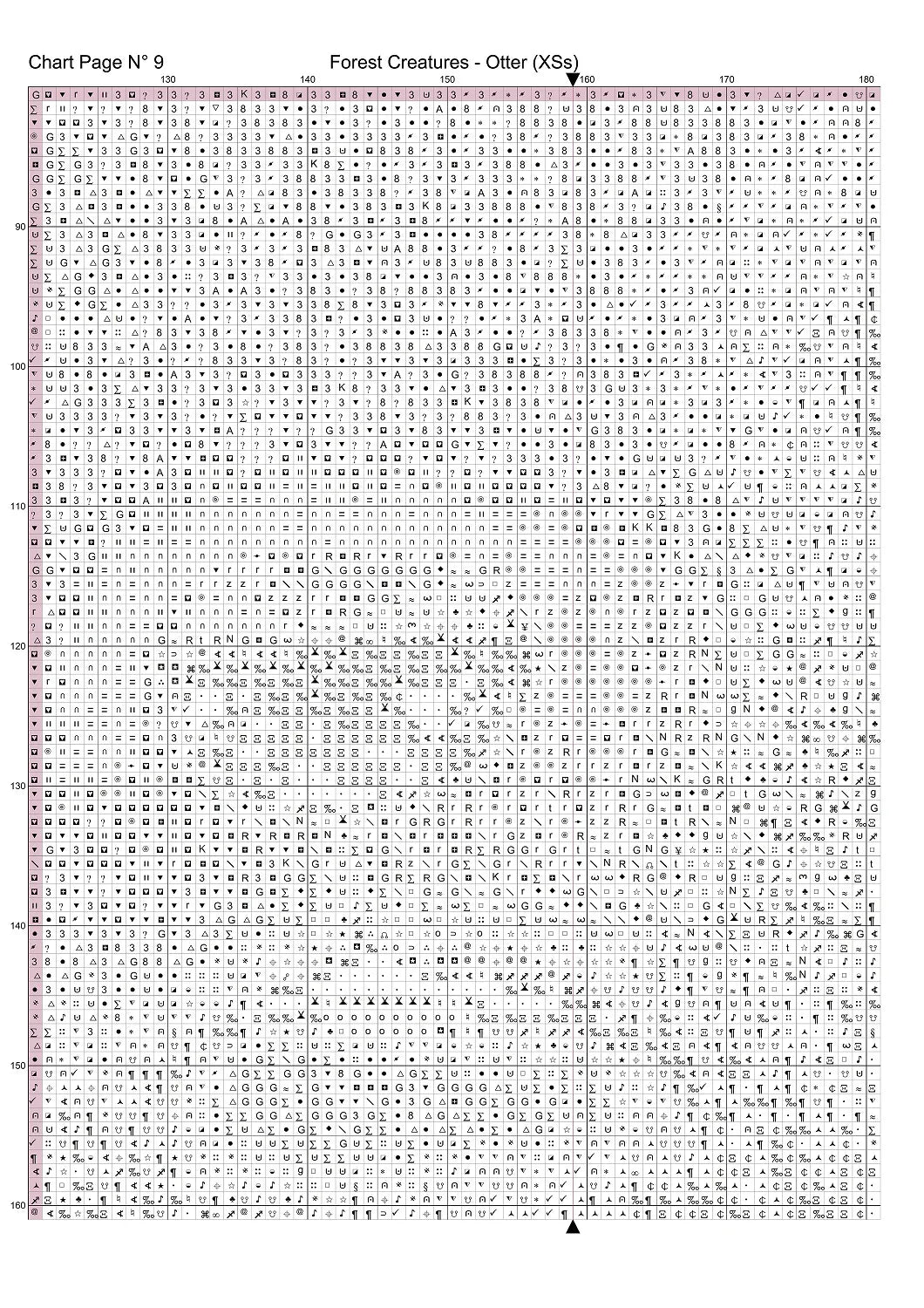 Expertly created from art by Alan Frijins, under Public Domain CC0 license, Forest Creatures - Otter cross stitch patterns.