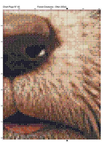 Expertly created from art by Alan Frijins, under Public Domain CC0 license, Forest Creatures - Otter cross stitch patterns.
