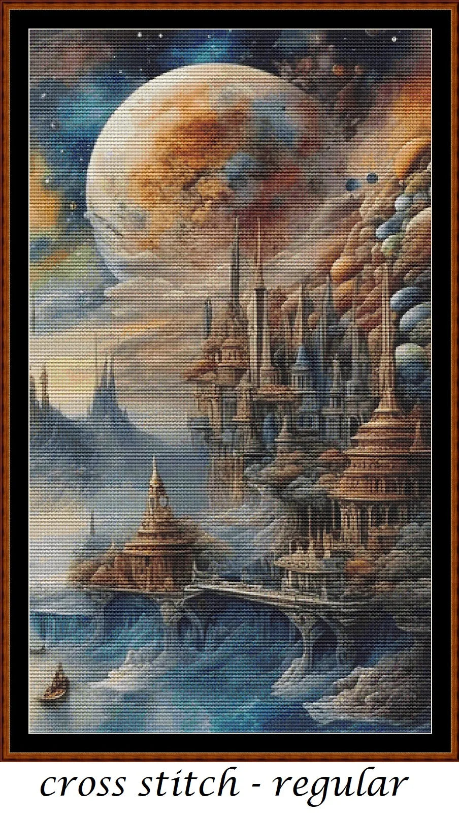 Expertly created from art by Nanne Tiggelman, under Public Domain CC0 license, The Last Castle cross stitch patterns.