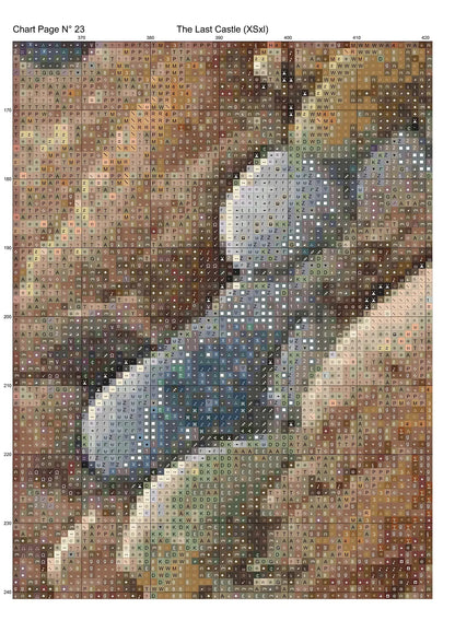 Expertly created from art by Nanne Tiggelman, under Public Domain CC0 license, The Last Castle cross stitch patterns.