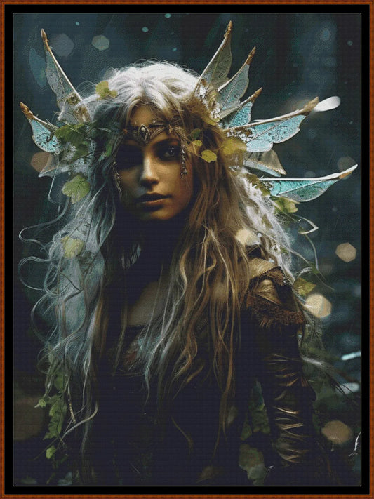 Expertly created from art by Vilius Kuknauskas, under Public Domain CC0 license, Monuments patterns. Wood Fairy is a fantasy scene cross stitch pattern that comes as a full coverage pattern with no back-stitching. Wood Fairy is available in 2 different design sizes - cross stitch regular & XL And each sale includes both B&W and colour charts