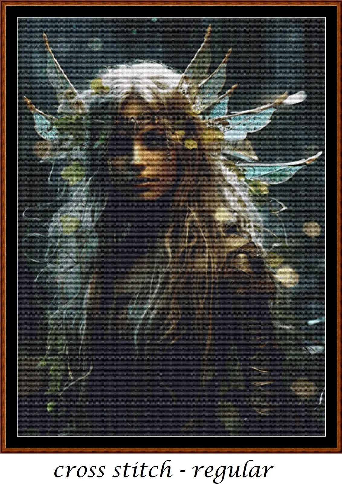 Expertly created from art by Vilius Kuknauskas, under Public Domain CC0 license, Monuments patterns. Wood Fairy is a fantasy scene cross stitch pattern that comes as a full coverage pattern with no back-stitching. Wood Fairy is available in 2 different design sizes - cross stitch regular & XL And each sale includes both B&W and colour charts