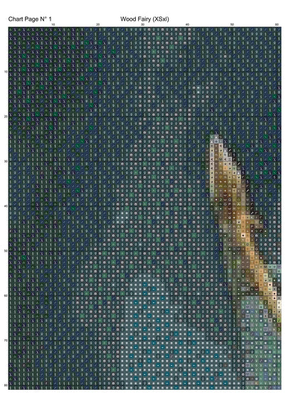 Expertly created from art by Vilius Kuknauskas, under Public Domain CC0 license, Monuments patterns. Wood Fairy is a fantasy scene cross stitch pattern that comes as a full coverage pattern with no back-stitching. Wood Fairy is available in 2 different design sizes - cross stitch regular & XL And each sale includes both B&W and colour charts