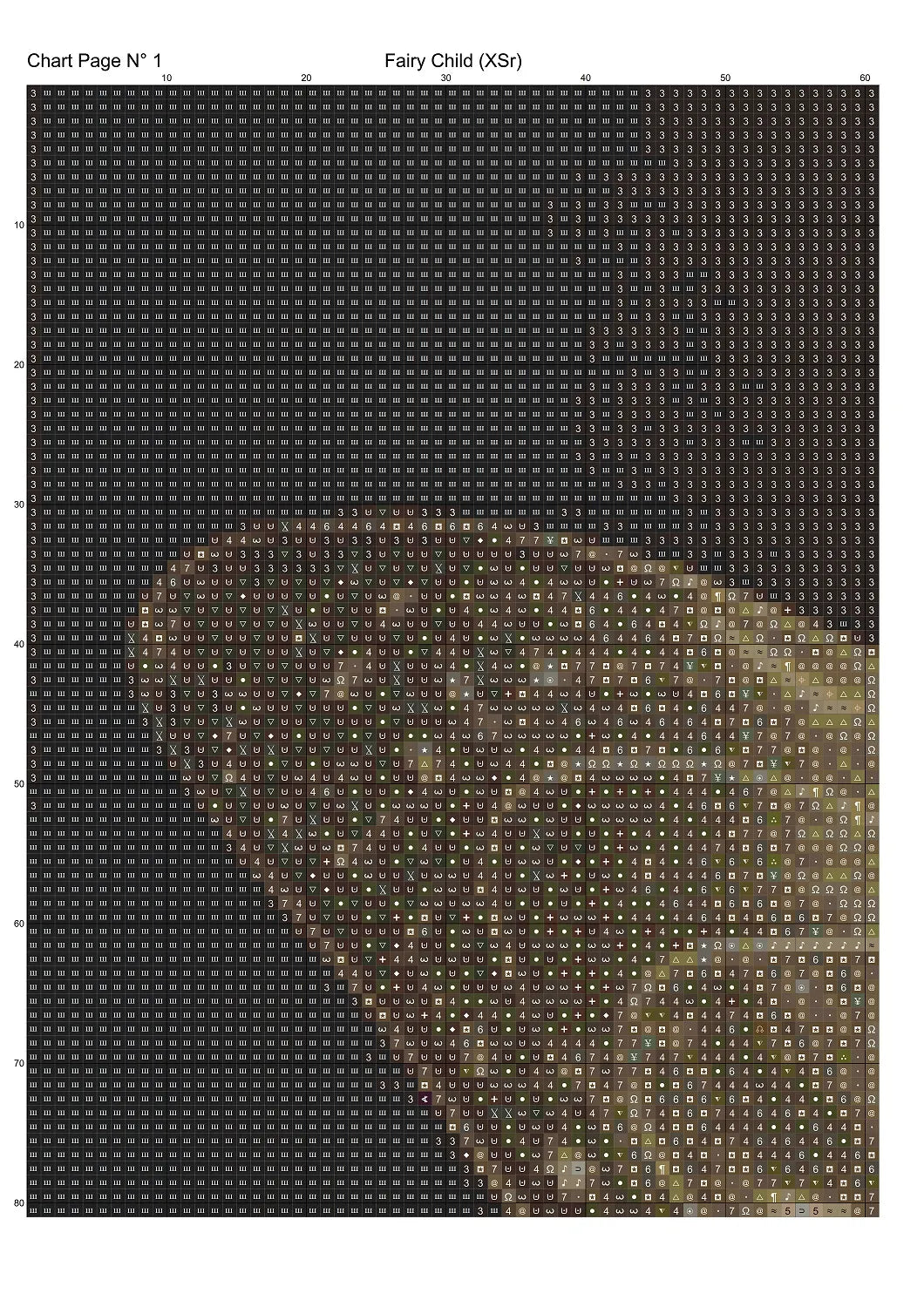 Expertly created from art by Vilius Kuknauskas, under Public Domain CC0 license, Fairy Child cross stitch patterns. Fairy Child is a fantasy scene pattern that comes as a full coverage pattern with no back-stitching. Fairy Child is available in 2 different design sizes - cross stitch regular & XL And each sale includes both B&W and colour charts