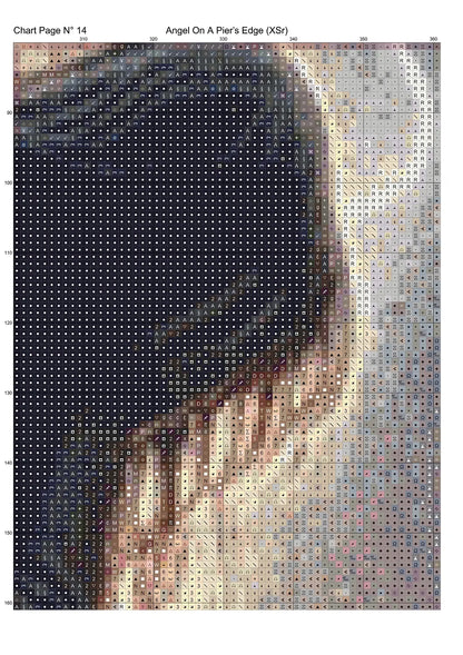 Expertly created from art by Keila Maria, under Public Domain CC0 license, Angel On A Pier's Edge patterns. Angel On A Pier's Edge is a fantasy scene pattern that comes as a full coverage pattern with no back-stitching. Angel On A Pier's Edge is available in 2 different design sizes - cross stitch regular & XL And each sale includes both B&W and colour charts
