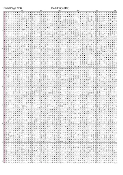 Expertly created from art by Ennaej, under Public Domain CC0 license,Dark Fairy patterns. Dark Fairy is a fantasy scene pattern that comes as a full coverage pattern with no back-stitching. Additionally, Dark Fairy  is available in 2 different design sizes - cross stitch regular & XL And each sale includes both B&W and colour charts