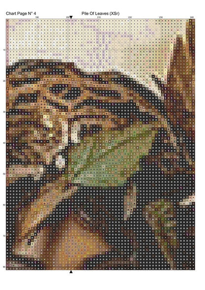Expertly created from art by Ralf Seemann, under Public Domain CC0 license, Pile Of Leaves. Pile Of Leaves is a fantasy scene pattern that comes as a full coverage pattern with no back-stitching. Additionally, Pile Of Leaves  is available in 2 different design sizes - cross stitch regular & XL And each sale includes both B&W and colour charts