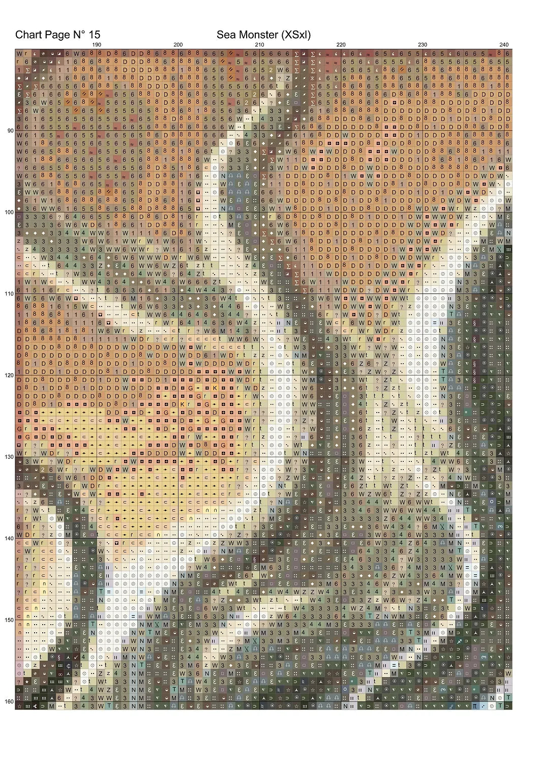 Expertly created from art by Keila Maria, under Public Domain CC0 license, Sea Monster patterns. Sea Monster is an impressive sea dragon pattern that comes as a full coverage pattern with no back-stitching. Additionally, Sea Monster is available in 2 different design sizes - cross stitch regular & XL And each sale includes both B&W and colour charts