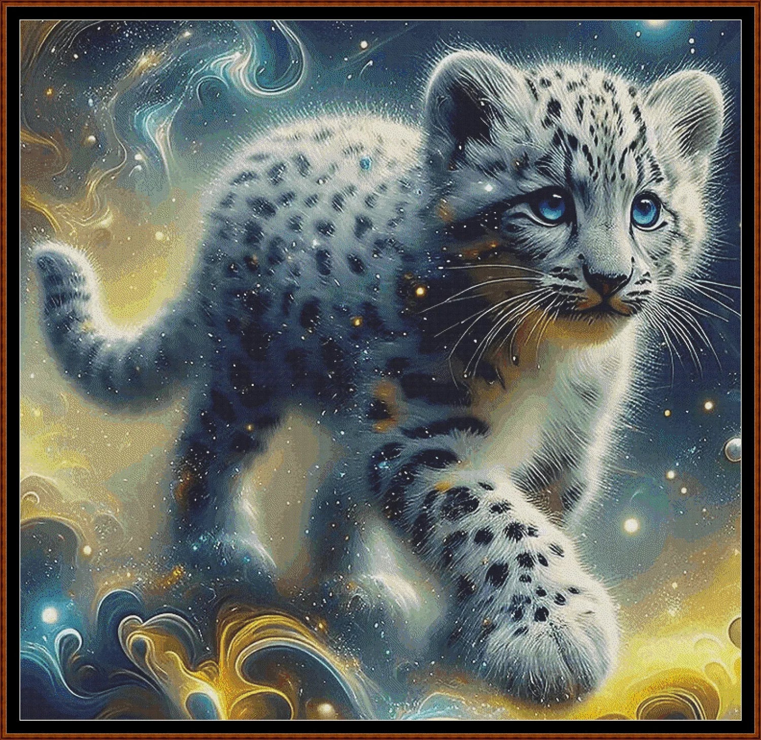 Expertly created from art by Brigitte Werner, under Public Domain CC0 license, Snow Leopard Kitty patterns. Snow Leopard Kitty is a cute feline cross stitch pattern that comes as a full coverage pattern with no back-stitching. Additionally, Snow Leopard Kitty is available in 2 different design sizes - cross stitch regular & XL And each sale includes both B&W and colour charts