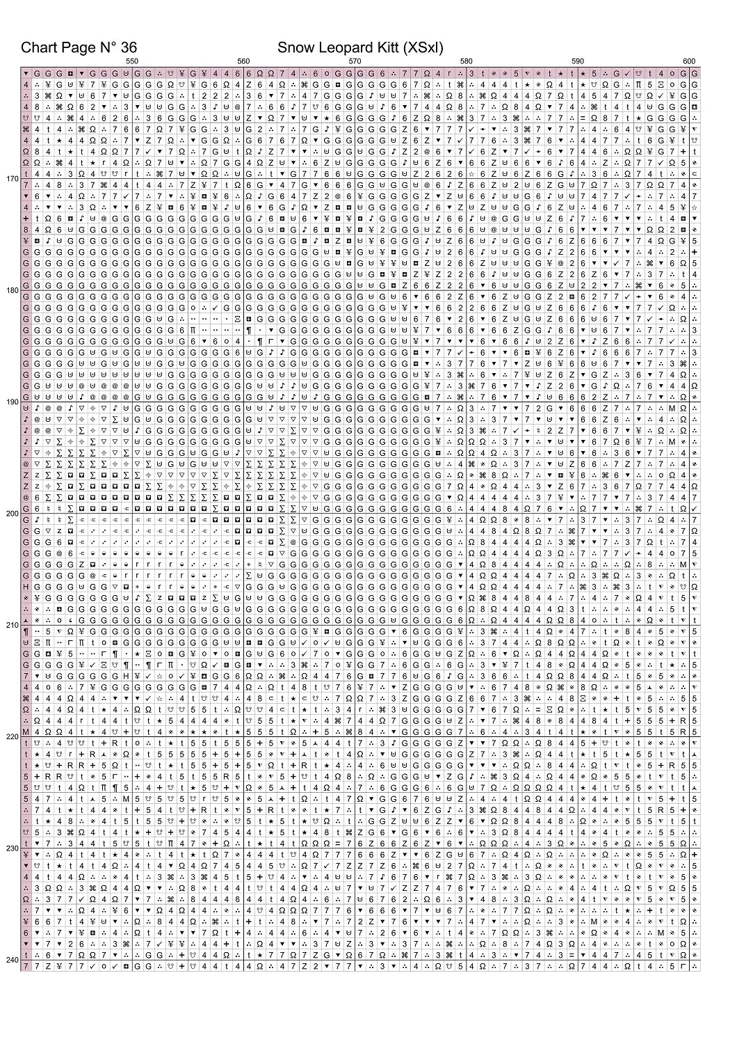 Expertly created from art by Brigitte Werner, under Public Domain CC0 license, Snow Leopard Kitty patterns. Snow Leopard Kitty is a cute feline cross stitch pattern that comes as a full coverage pattern with no back-stitching. Additionally, Snow Leopard Kitty is available in 2 different design sizes - cross stitch regular & XL And each sale includes both B&W and colour charts