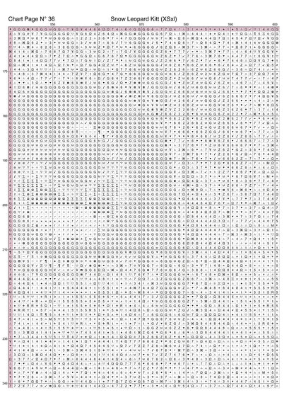 Expertly created from art by Brigitte Werner, under Public Domain CC0 license, Snow Leopard Kitty patterns. Snow Leopard Kitty is a cute feline cross stitch pattern that comes as a full coverage pattern with no back-stitching. Additionally, Snow Leopard Kitty is available in 2 different design sizes - cross stitch regular & XL And each sale includes both B&W and colour charts