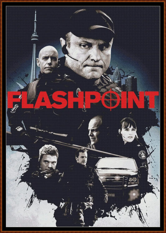 Expertly created by Sam, Flashpoint patterns. Flashpoint is an action crime TV show pattern that comes as a full coverage pattern with no back-stitching. Additionally, Flashpoint is available in 2 different design sizes - cross stitch regular & XL And each sale includes both B&W and colour charts