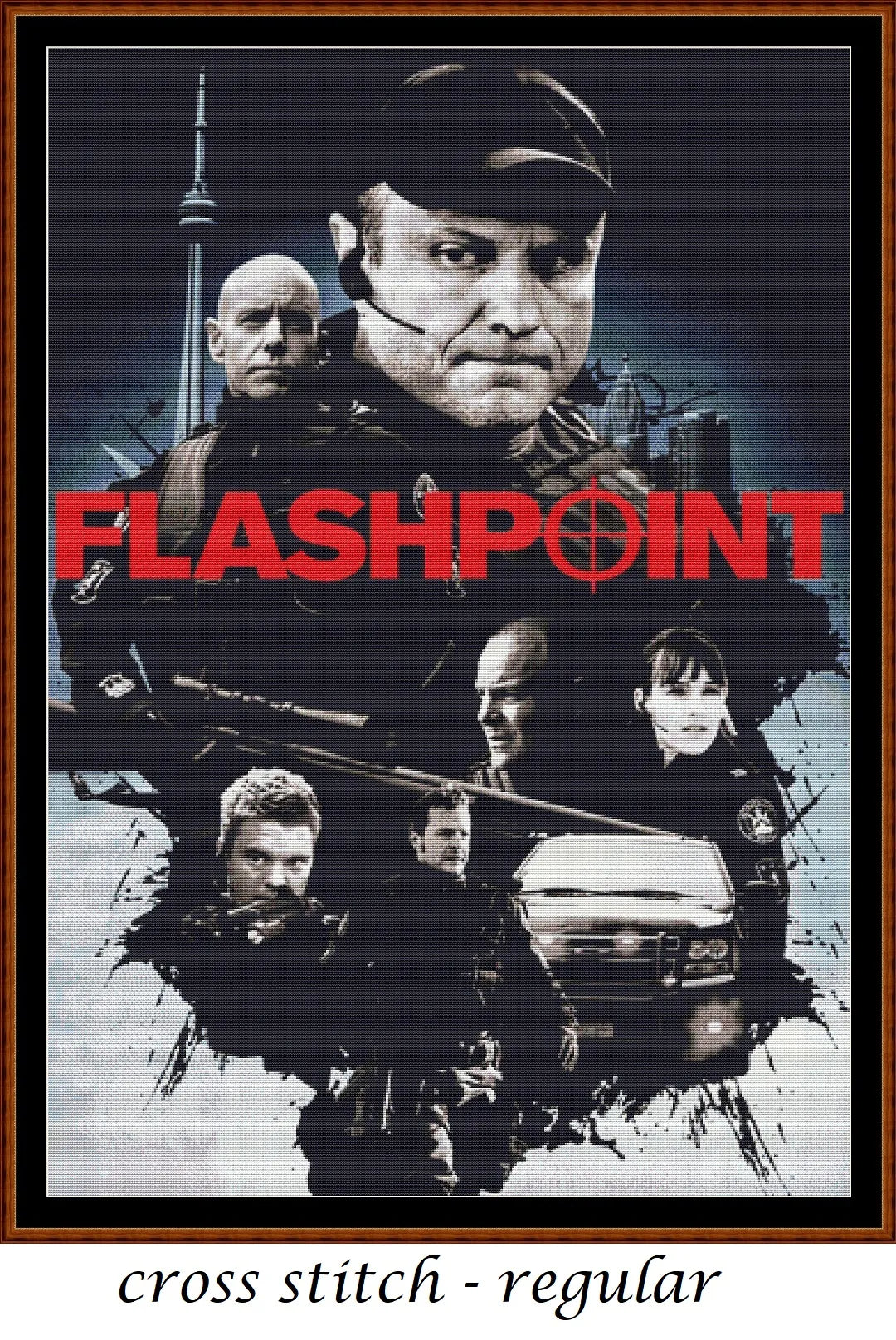 Expertly created by Sam, Flashpoint patterns. Flashpoint is an action crime TV show pattern that comes as a full coverage pattern with no back-stitching. Additionally, Flashpoint is available in 2 different design sizes - cross stitch regular & XL And each sale includes both B&W and colour charts