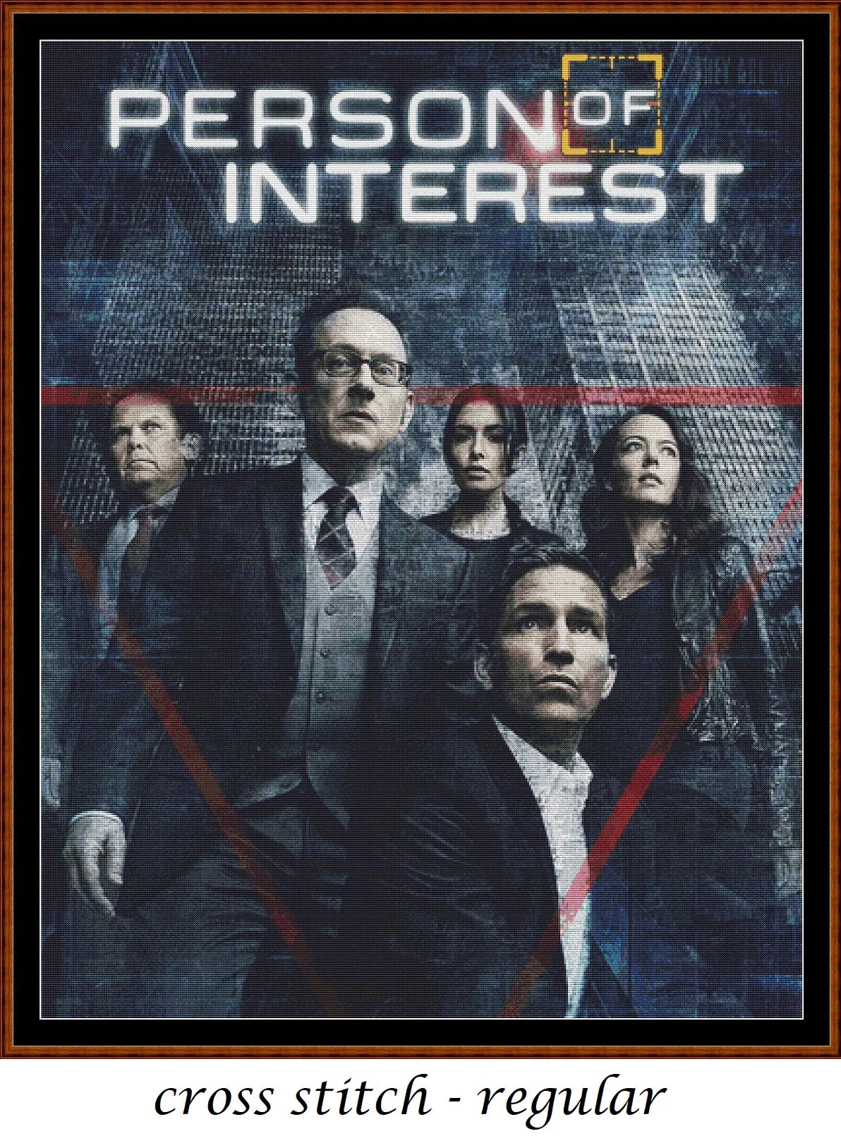 Expertly created by Sam, Person Of Interest patterns. Person Of Interest is an action TV show pattern that comes as a full coverage pattern with no back-stitching. Additionally, Person Of Interest is available in 2 different design sizes - cross stitch regular & XL And each sale includes both B&W and colour charts