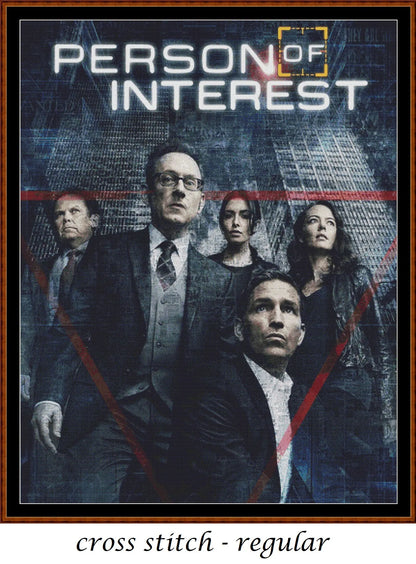 Expertly created by Sam, Person Of Interest patterns. Person Of Interest is an action TV show pattern that comes as a full coverage pattern with no back-stitching. Additionally, Person Of Interest is available in 2 different design sizes - cross stitch regular & XL And each sale includes both B&W and colour charts