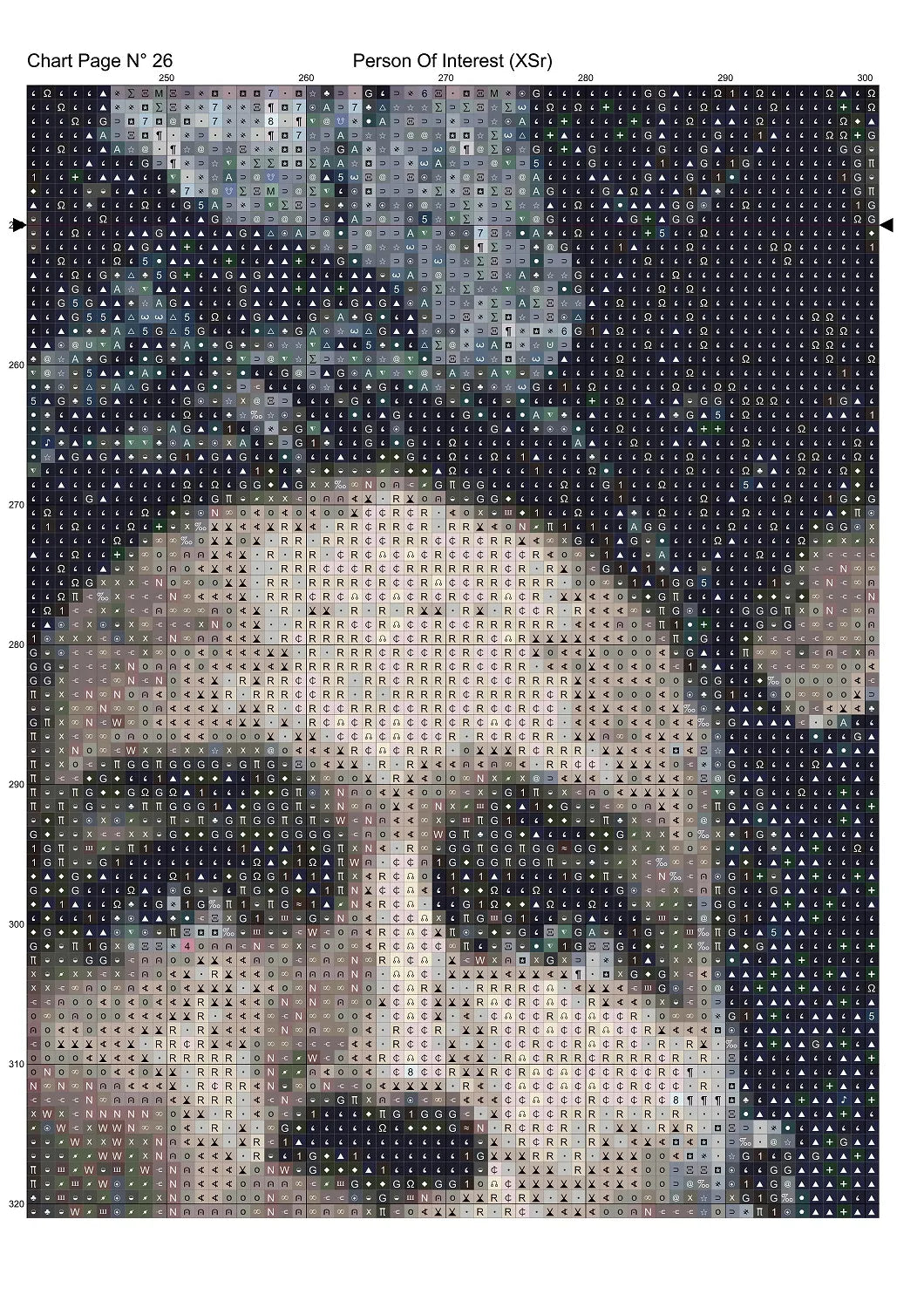 Expertly created by Sam, Person Of Interest patterns. Person Of Interest is an action TV show pattern that comes as a full coverage pattern with no back-stitching. Additionally, Person Of Interest is available in 2 different design sizes - cross stitch regular & XL And each sale includes both B&W and colour charts