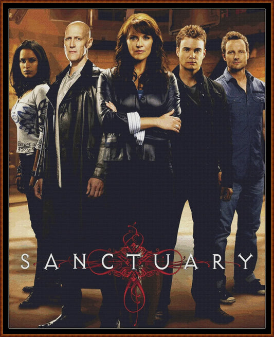 Expertly created by Sam, Sanctuary patterns. Sanctuary is a fantasy TV show pattern that comes as a full coverage pattern with no back-stitching. Additionally, Sanctuary is available in 2 different design sizes - cross stitch regular & XL And each sale includes both B&W and colour charts