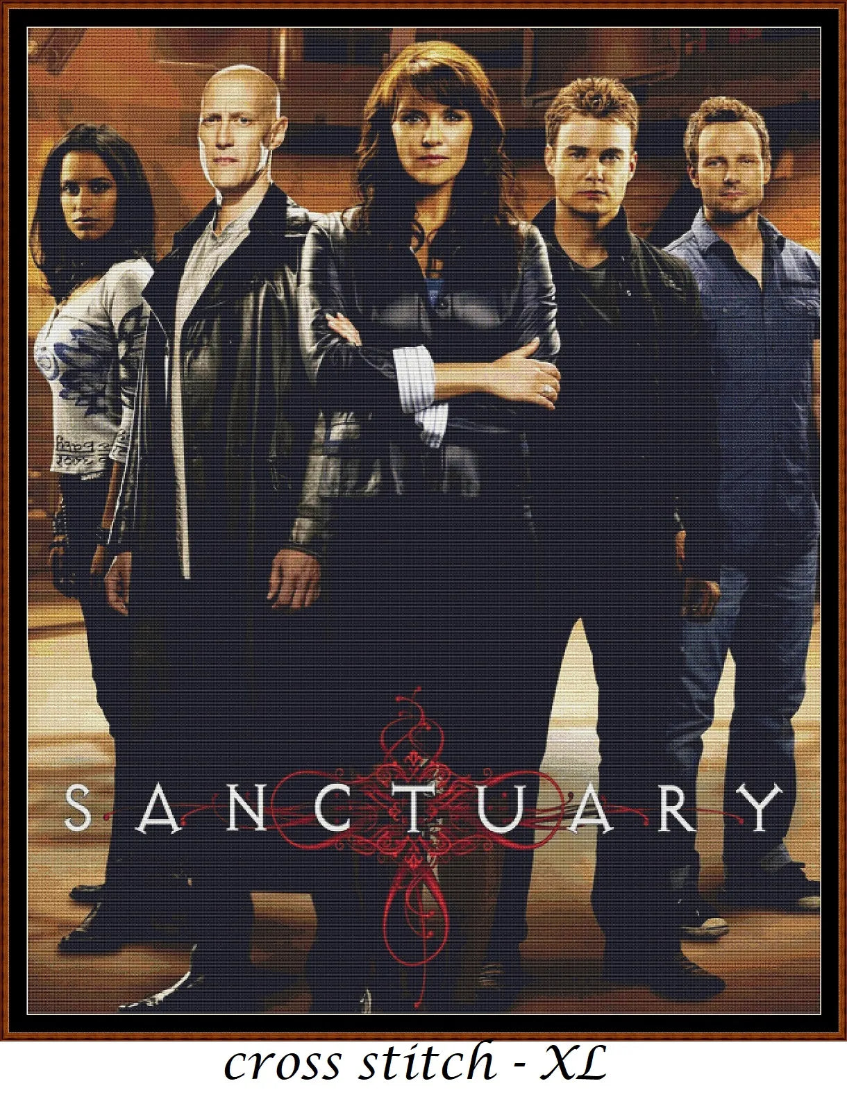 Expertly created by Sam, Sanctuary patterns. Sanctuary is a fantasy TV show pattern that comes as a full coverage pattern with no back-stitching. Additionally, Sanctuary is available in 2 different design sizes - cross stitch regular & XL And each sale includes both B&W and colour charts