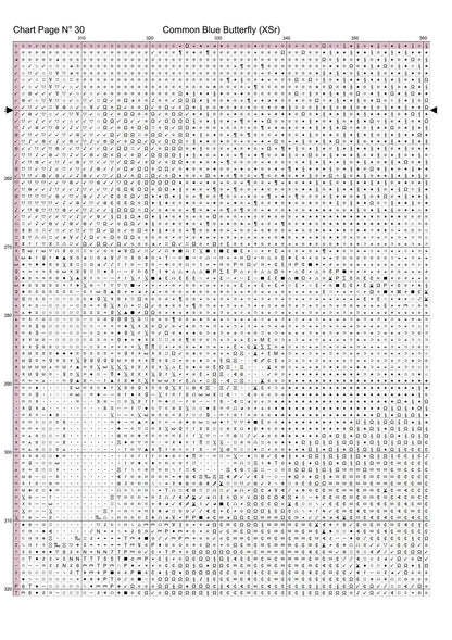 Expertly created from art by TheOtherKev, under Public Domain CC0 license, Common Blue Butterfly patterns. Common Blue Butterfly is a feline art pattern that comes as a full coverage pattern with no back-stitching. Additionally, Common Blue Butterfly is available in 2 different design sizes - cross stitch regular & XL And each sale includes both B&W and colour charts